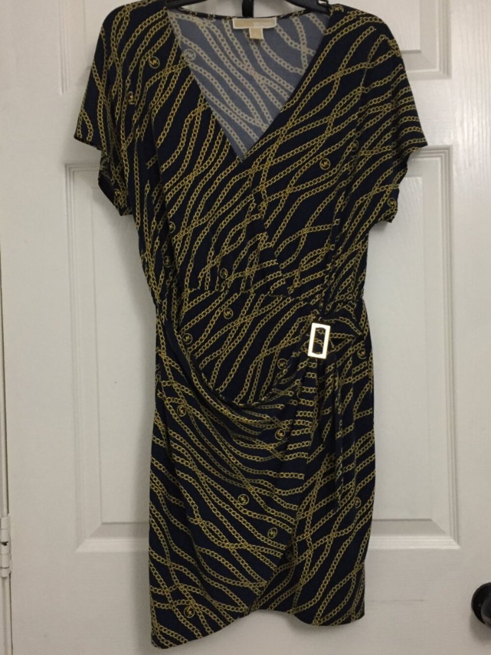 Michael Kors Navy/Gold Chain Dress